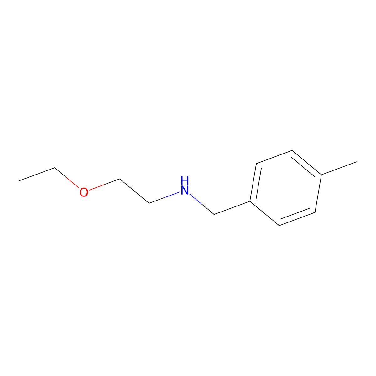 (2-Ethoxyethyl)[(4-methylphenyl)methyl]amine molecular structure, CAS 1156424-74-6