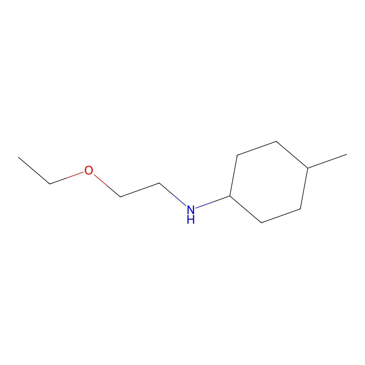 N-(2-ethoxyethyl)-4-methylcyclohexan-1-amine molecular structure, CAS 1156424-88-2