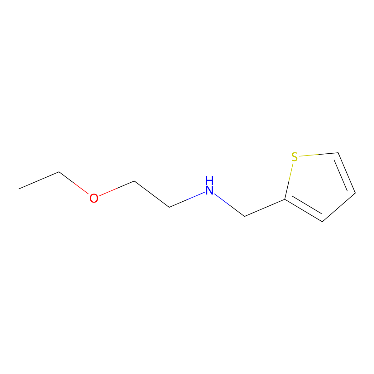 (2-Ethoxyethyl)[(thiophen-2-yl)methyl]amine molecular structure, CAS 1156425-04-5
