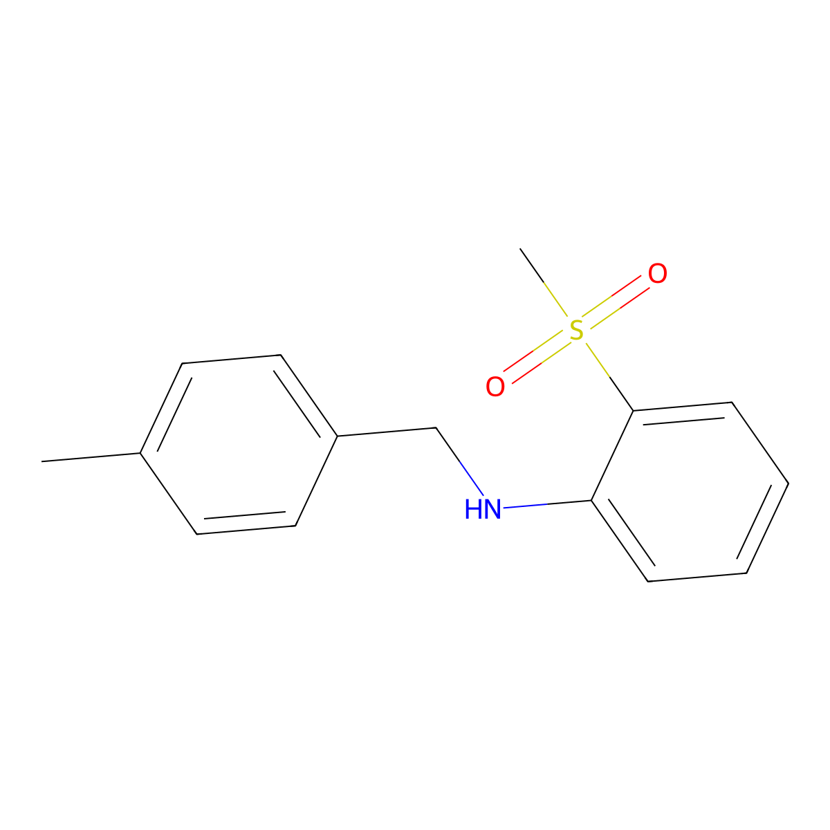 4-Methyl-N-[2-(methylsulfonyl)phenyl]benzenemethanamine molecular structure, CAS 1156427-26-7