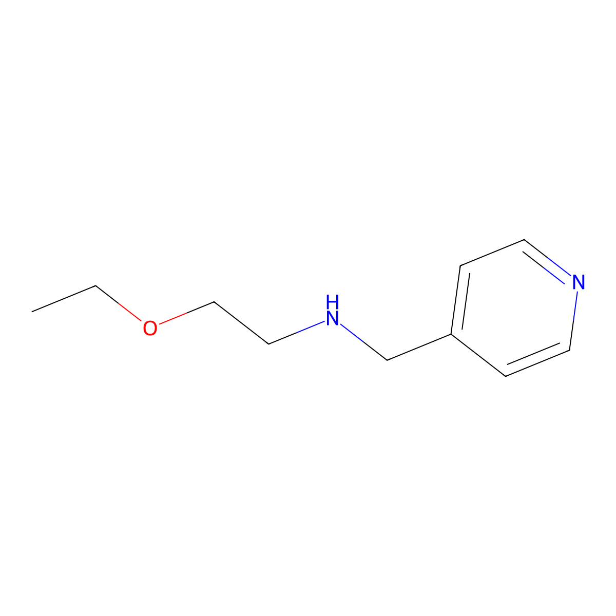 (2-Ethoxyethyl)[(pyridin-4-yl)methyl]amine molecular structure, CAS 1156432-54-0