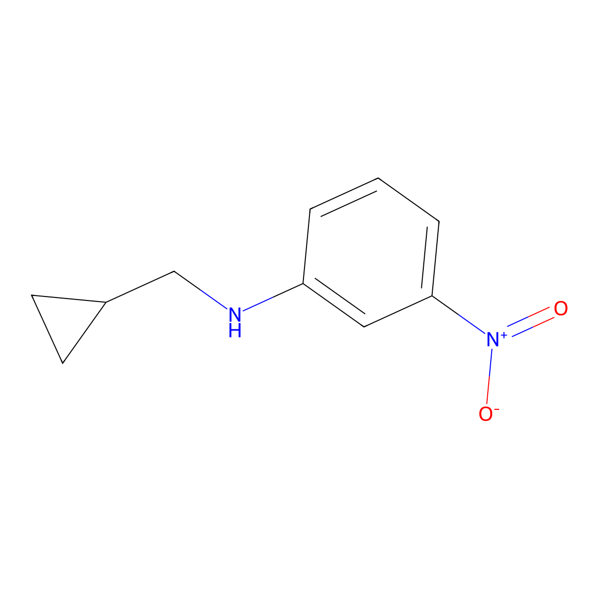 N-(cyclopropylmethyl)-3-nitroaniline molecular structure, CAS 1156433-64-5