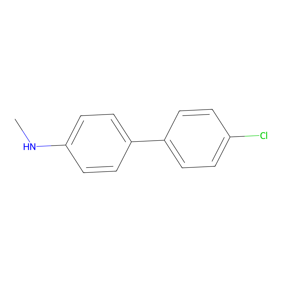 4-(4-Chlorophenyl)-N-methylaniline molecular structure, CAS 115647-48-8