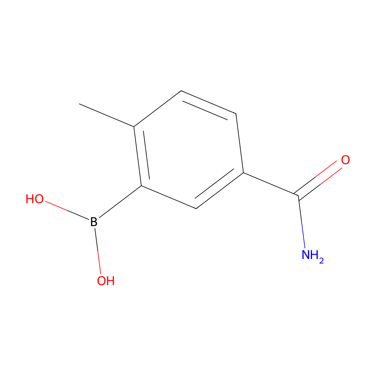 (5-Carbamoyl-2-methylphenyl)boronic acid molecular structure, CAS 1156500-84-3