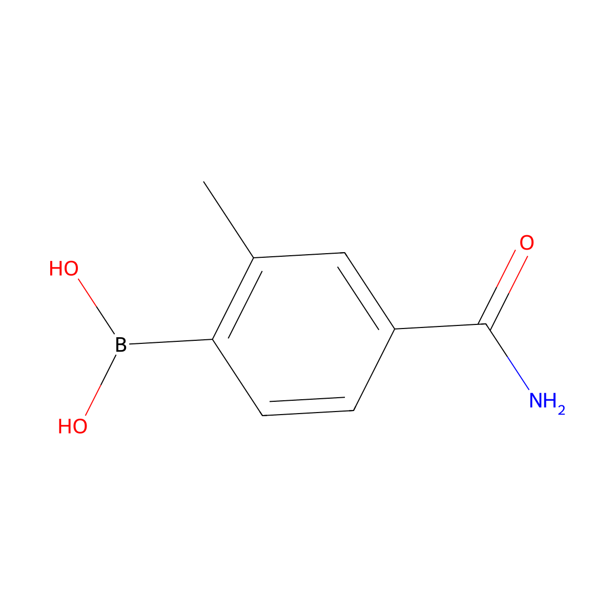 (4-Carbamoyl-2-methylphenyl)boronic acid molecular structure, CAS 1156500-86-5