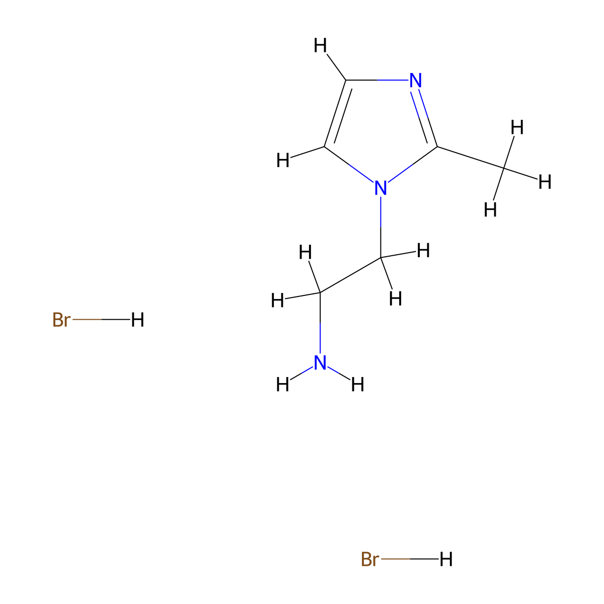 [2-(2-methyl-1H-imidazol-1-yl)ethyl]amine dihydrobromide molecular structure, CAS 1156504-75-4