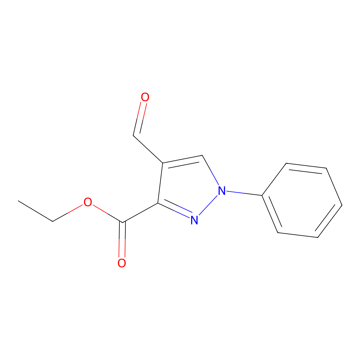 ethyl 4-formyl-1-phenyl-1H-pyrazole-3-carboxylate molecular structure, CAS 1156510-01-8