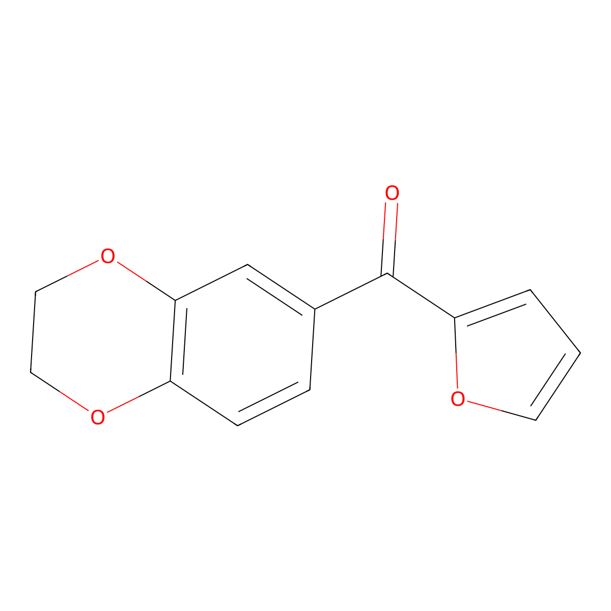 (2,3-Dihydrobenzo[b][1,4]dioxin-6-yl)(furan-2-yl)methanone molecular structure, CAS 1156513-82-4