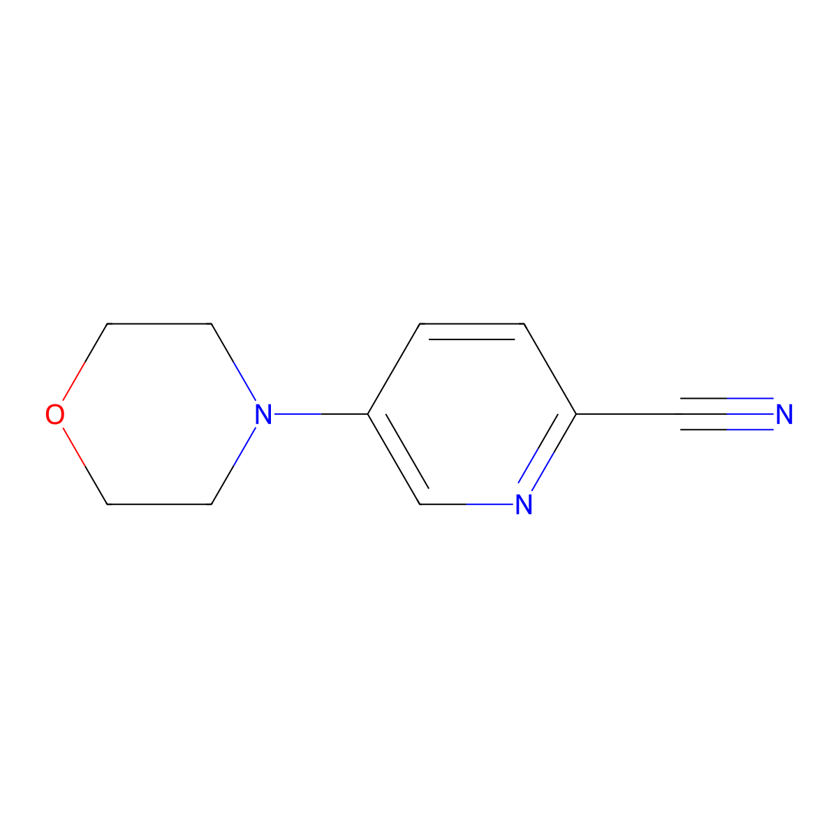 5-(Morpholin-4-yl)pyridine-2-carbonitrile molecular structure, CAS 1156520-22-7