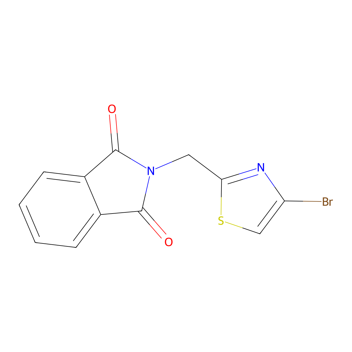 2-[(4-bromo-1,3-thiazol-2-yl)methyl]-1H-isoindole-1,3(2H)-dione molecular structure, CAS 1156520-27-2