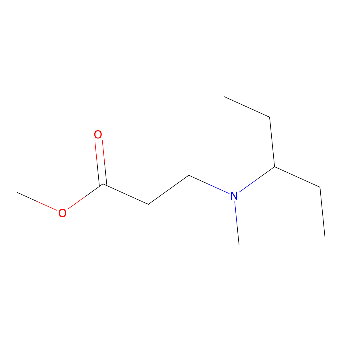 Methyl 3-(methyl(pentan-3-yl)amino)propanoate molecular structure, CAS 1156525-76-6