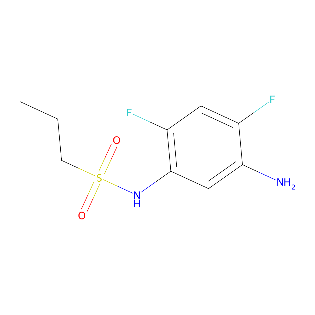 N-(5-amino-2,4-difluorophenyl)propane-1-sulfonamide molecular structure, CAS 1156526-28-1