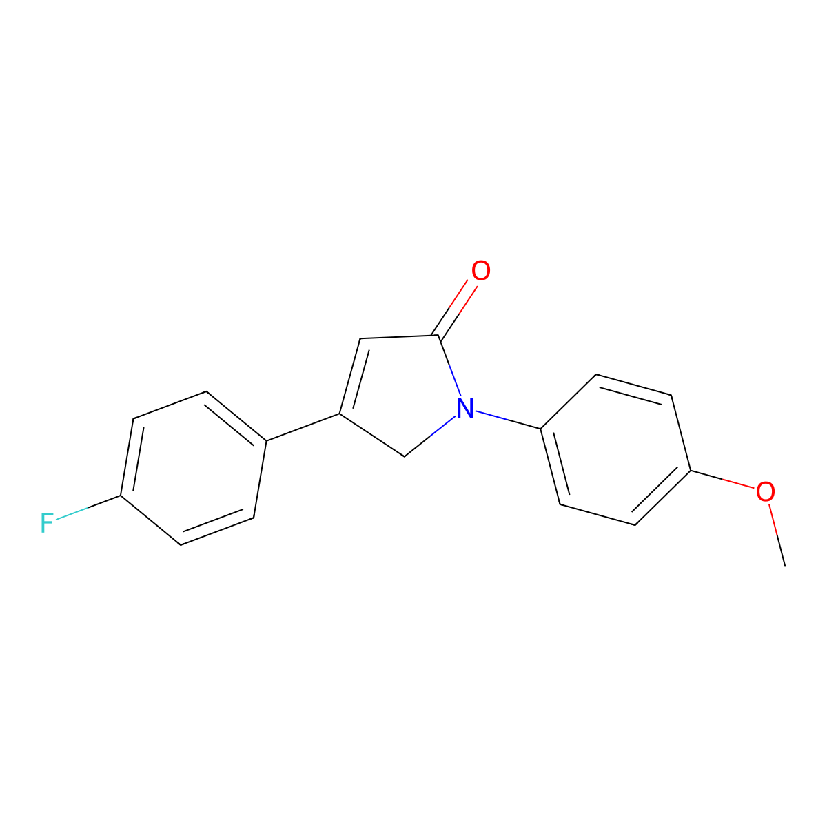 4-(4-fluorophenyl)-1-(4-methoxyphenyl)-1,5-dihydro-2H-pyrrol-2-one molecular structure, CAS 115653-72-0