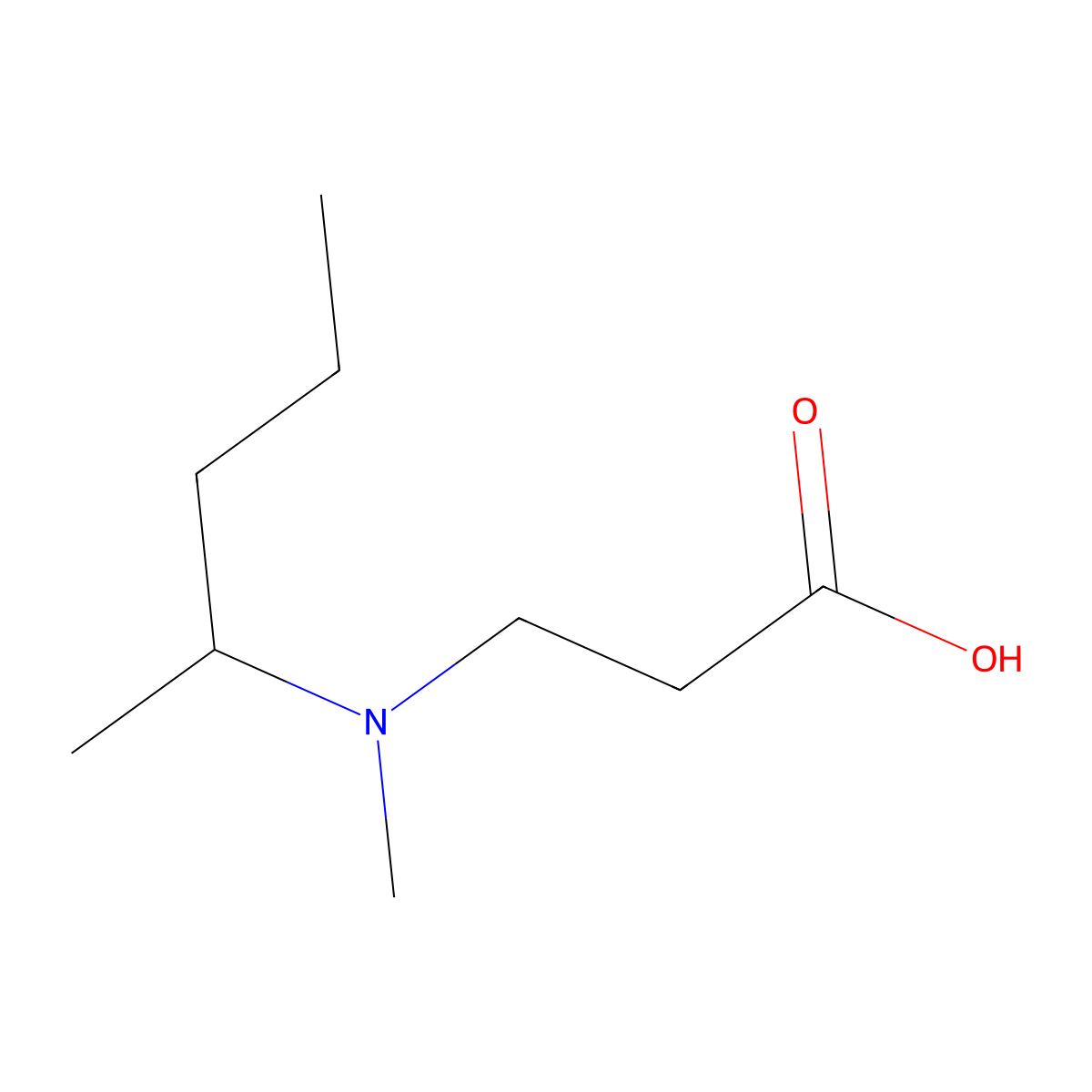 3-[Methyl(pentan-2-yl)amino]propanoic acid molecular structure, CAS 1156530-40-3