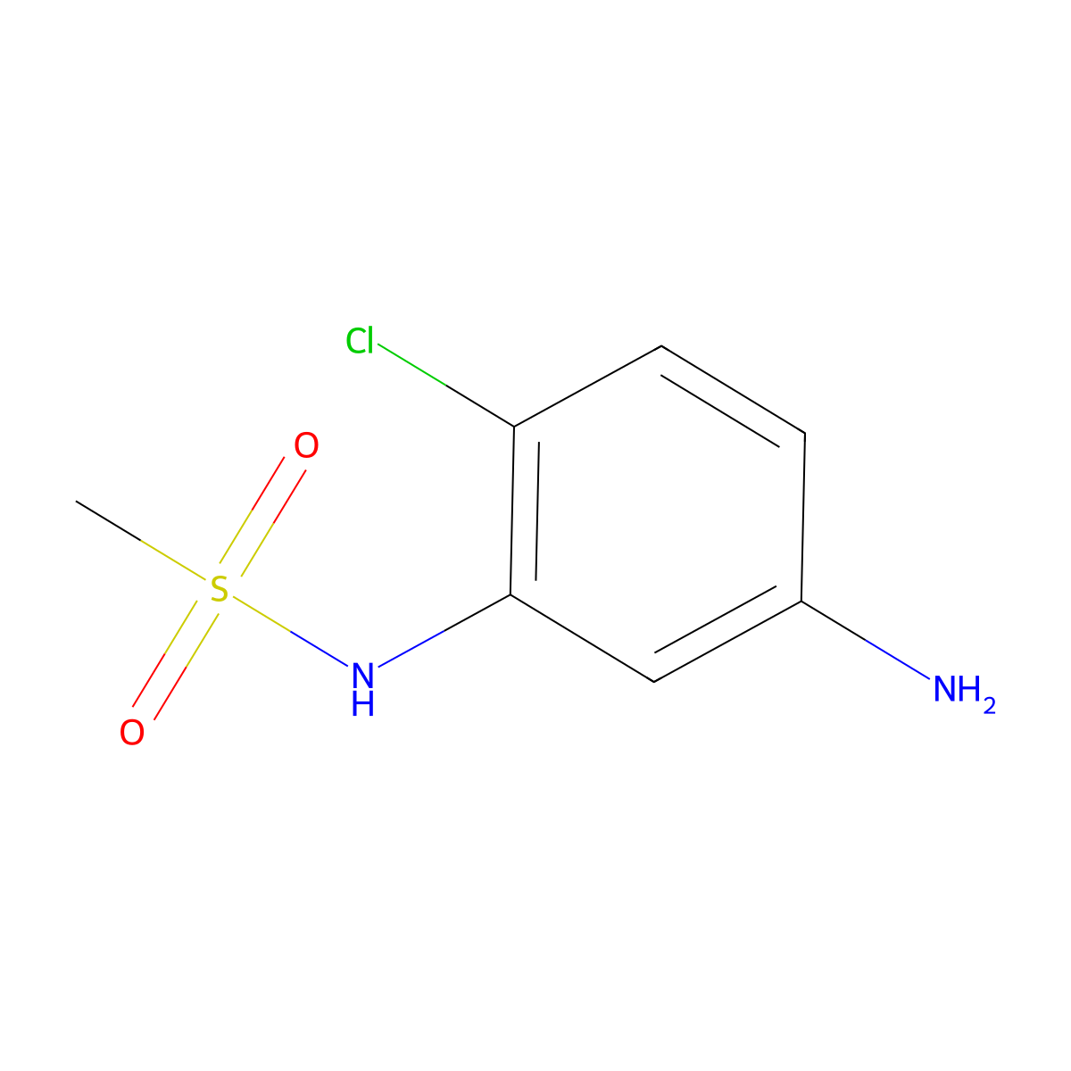 N-(5-amino-2-chlorophenyl)methanesulfonamide molecular structure, CAS 1156530-66-3