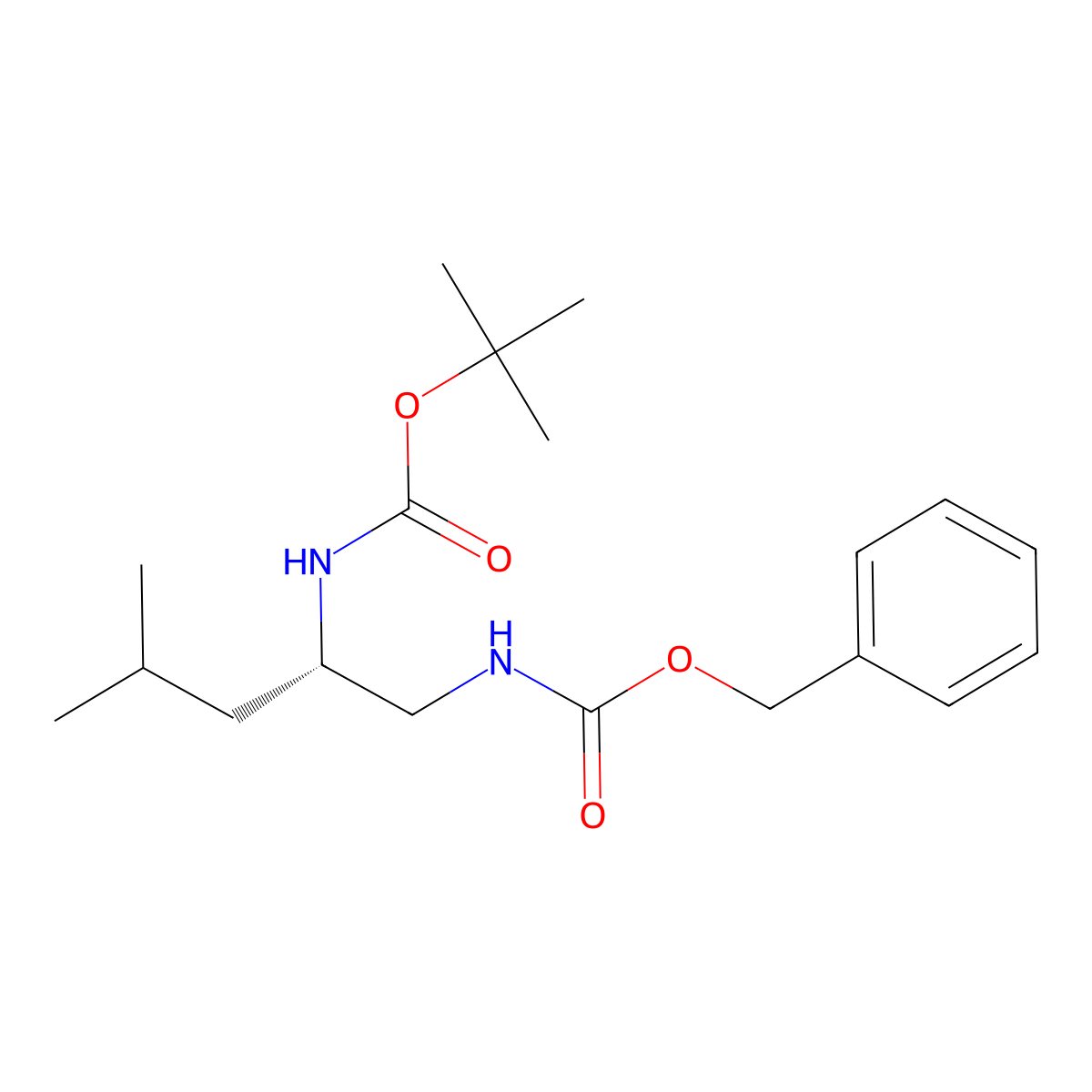 (S)-[2-[[(Tert-butoxy)carbonyl]amino]-4-methylpentyl]carbamic acid benzyl ester molecular structure, CAS 115654-39-2