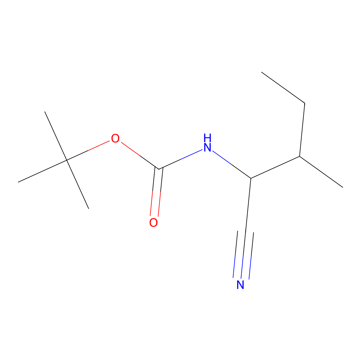 (S)-N-Boc-leucine-nitrile molecular structure, CAS 115654-61-0
