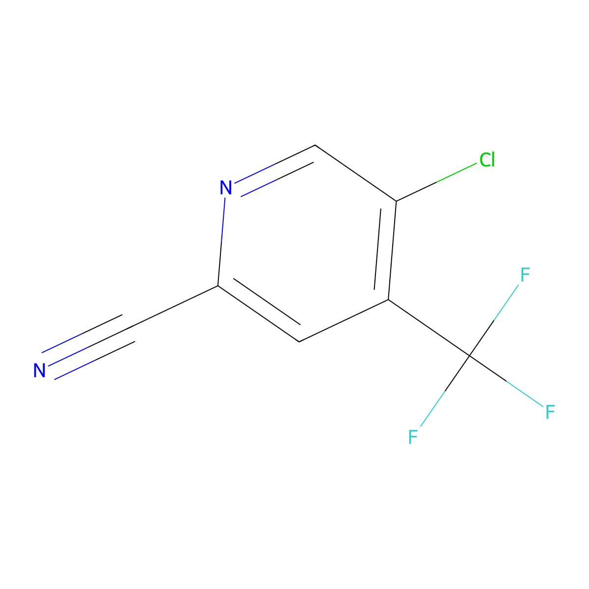 5-Chloro-4-(trifluoromethyl)-2-pyridinecarbonitrile molecular structure, CAS 1156542-28-7