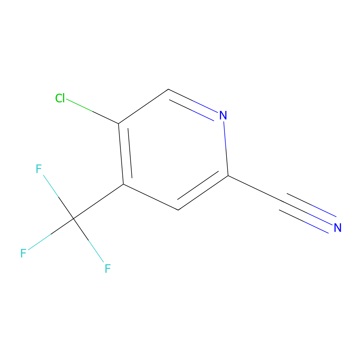 5-Chloro-4-(trifluoromethyl)-2-pyridinecarbonitrile molecular structure, CAS 1156542-28-7