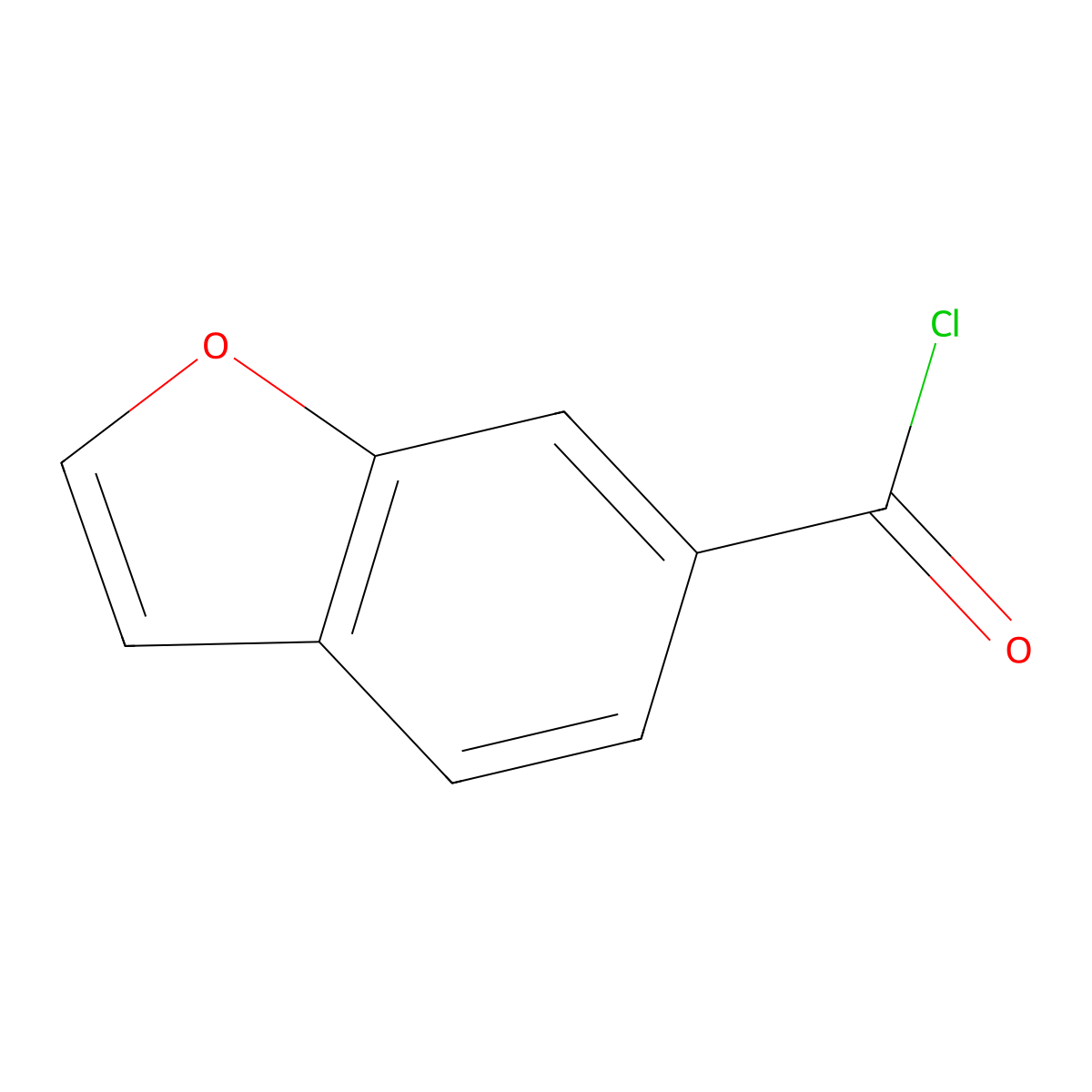 Benzofuran-6-carbonyl chloride molecular structure, CAS 1156547-55-5
