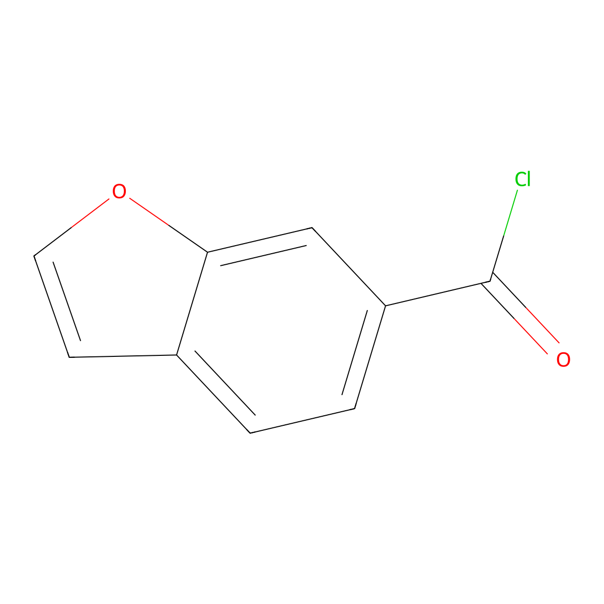 Benzofuran-6-carbonyl chloride molecular structure, CAS 1156547-55-5