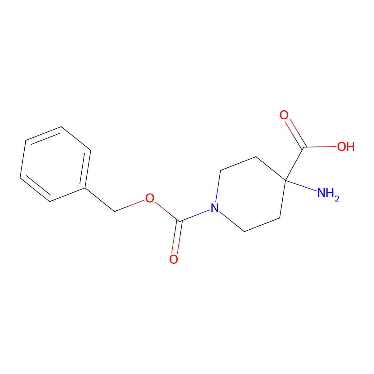 4-Amino-1-Cbz-piperidine-4-carboxylic acid molecular structure, CAS 115655-41-9