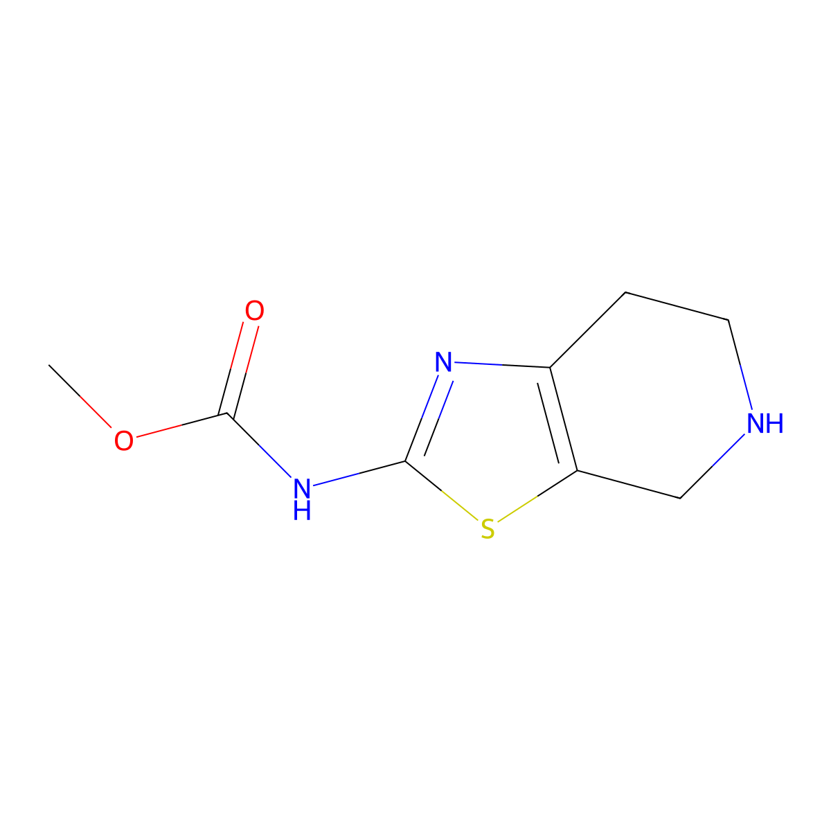 Methyl N-{4H,5H,6H,7H-[1,3]thiazolo[5,4-C]pyridin-2-YL}carbamate molecular structure, CAS 1156577-76-2