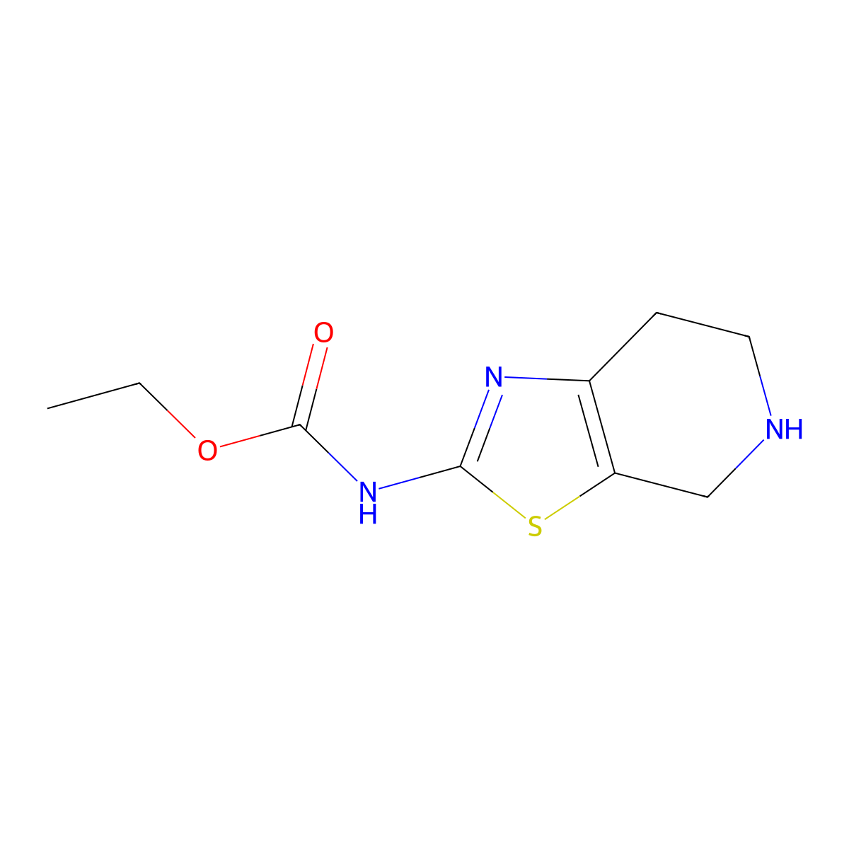 Ethyl N-{4H,5H,6H,7H-[1,3]thiazolo[5,4-C]pyridin-2-YL}carbamate molecular structure, CAS 1156578-25-4