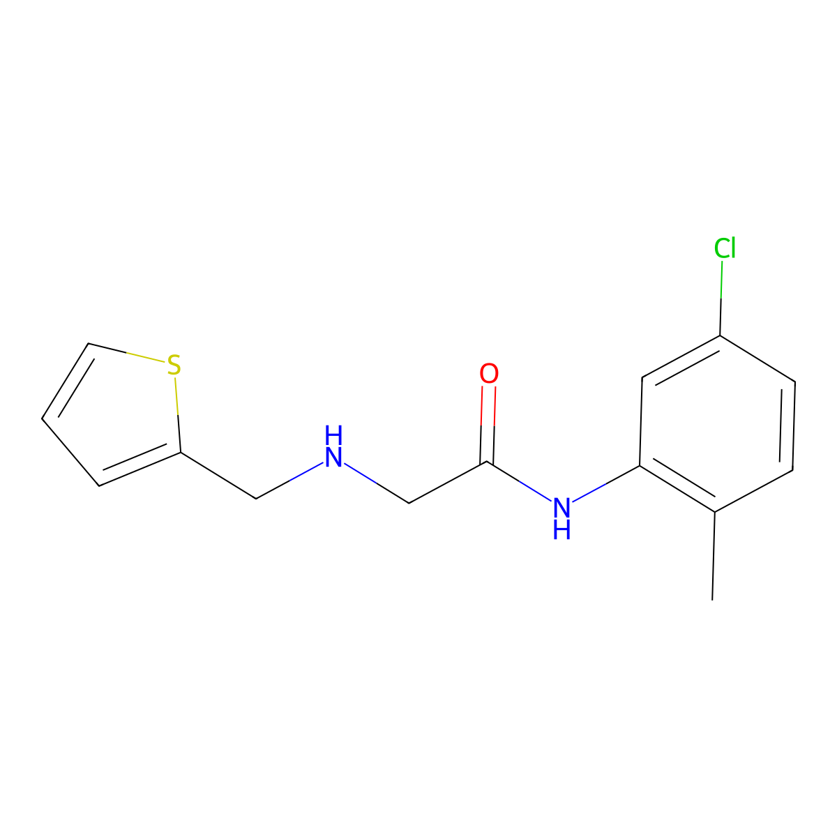 N-(5-chloro-2-methylphenyl)-2-[(thiophen-2-ylmethyl)amino]acetamide molecular structure, CAS 1156586-11-6