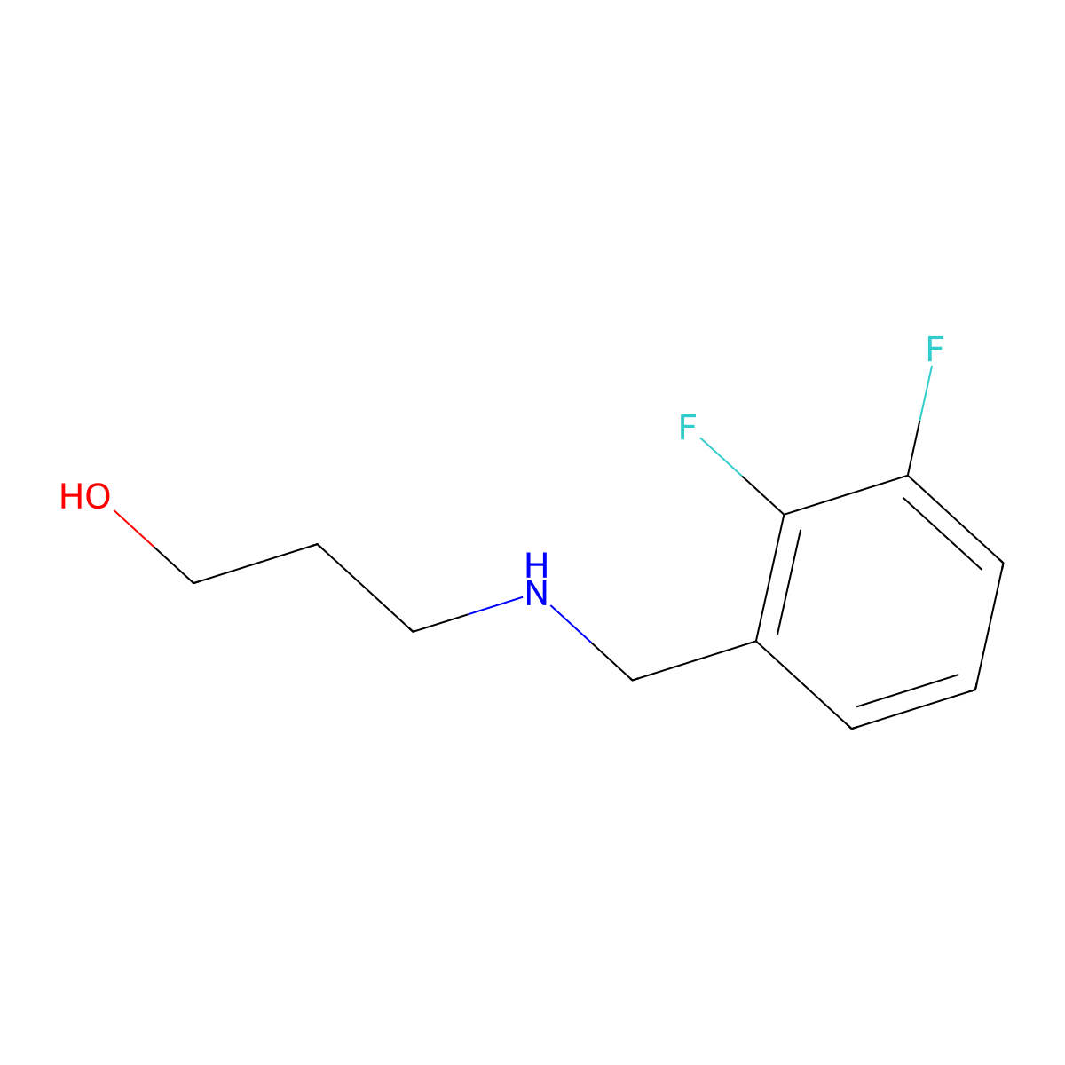 3-{[(2,3-Difluorophenyl)methyl]amino}propan-1-ol molecular structure, CAS 1156588-32-7