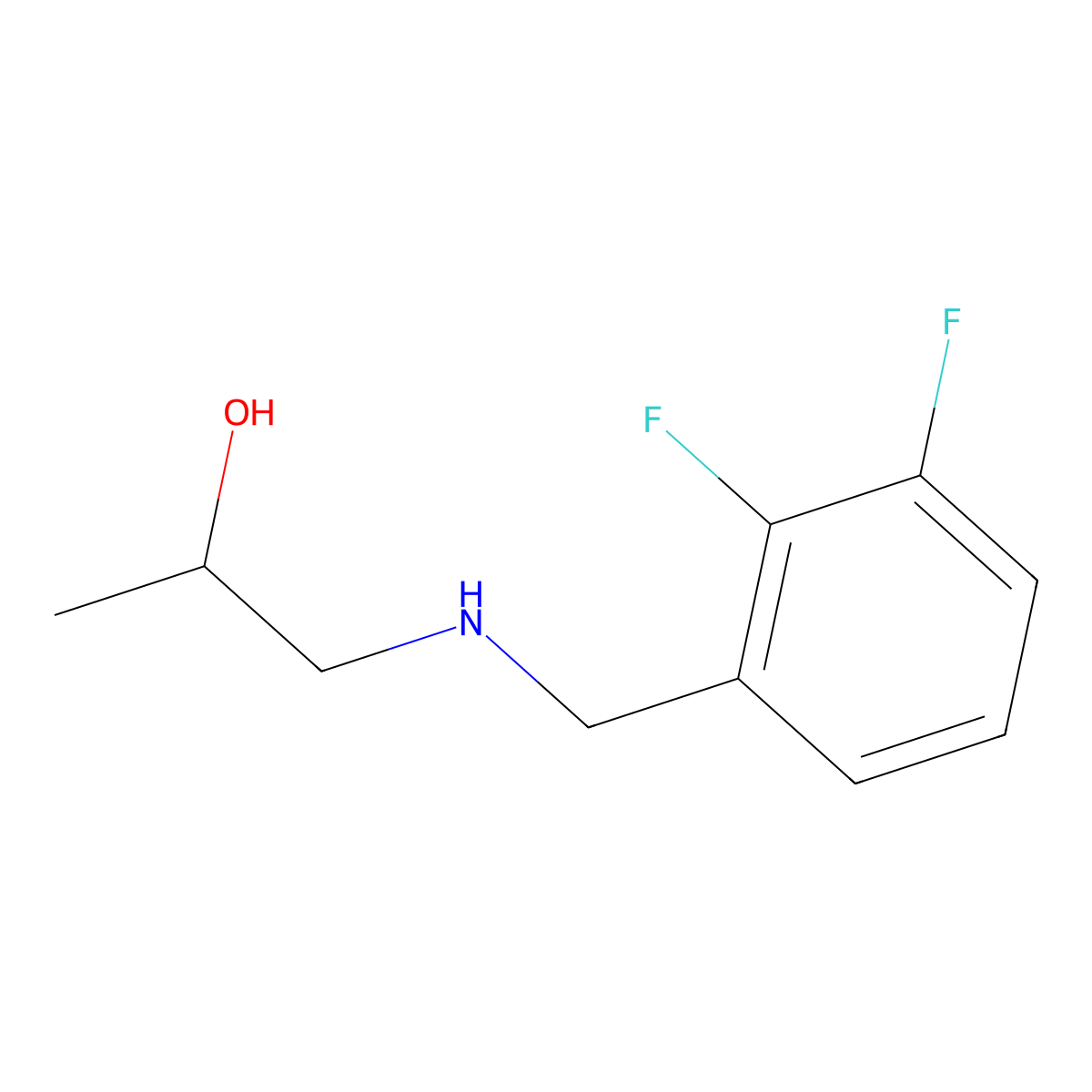 1-{[(2,3-Difluorophenyl)methyl]amino}propan-2-ol molecular structure, CAS 1156592-14-1