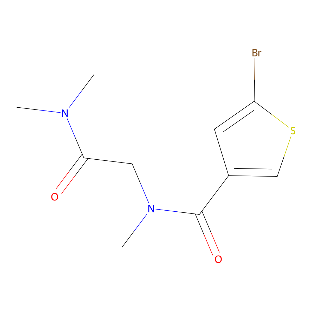 5-Bromo-N-(2-(dimethylamino)-2-oxoethyl)-N-methylthiophene-3-carboxamide molecular structure, CAS 1156592-17-4