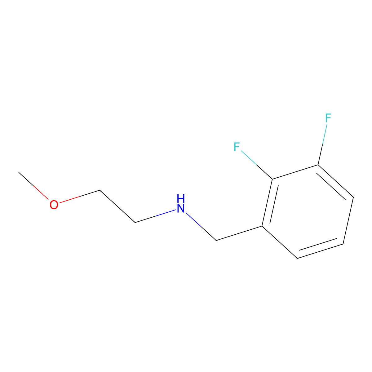[(2,3-Difluorophenyl)methyl](2-methoxyethyl)amine molecular structure, CAS 1156595-23-1
