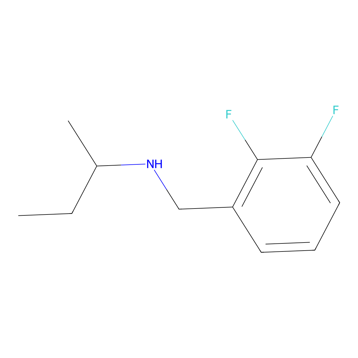 (Butan-2-yl)[(2,3-difluorophenyl)methyl]amine molecular structure, CAS 1156595-45-7