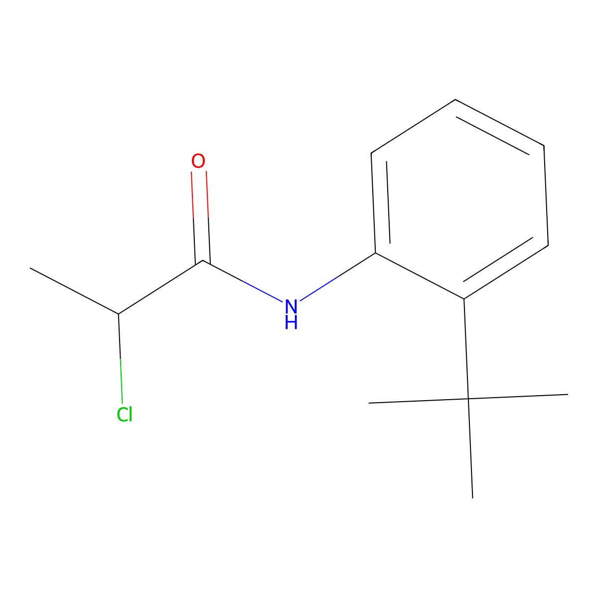 N-(2-tert-butylphenyl)-2-chloropropanamide molecular structure, CAS 1156595-98-0