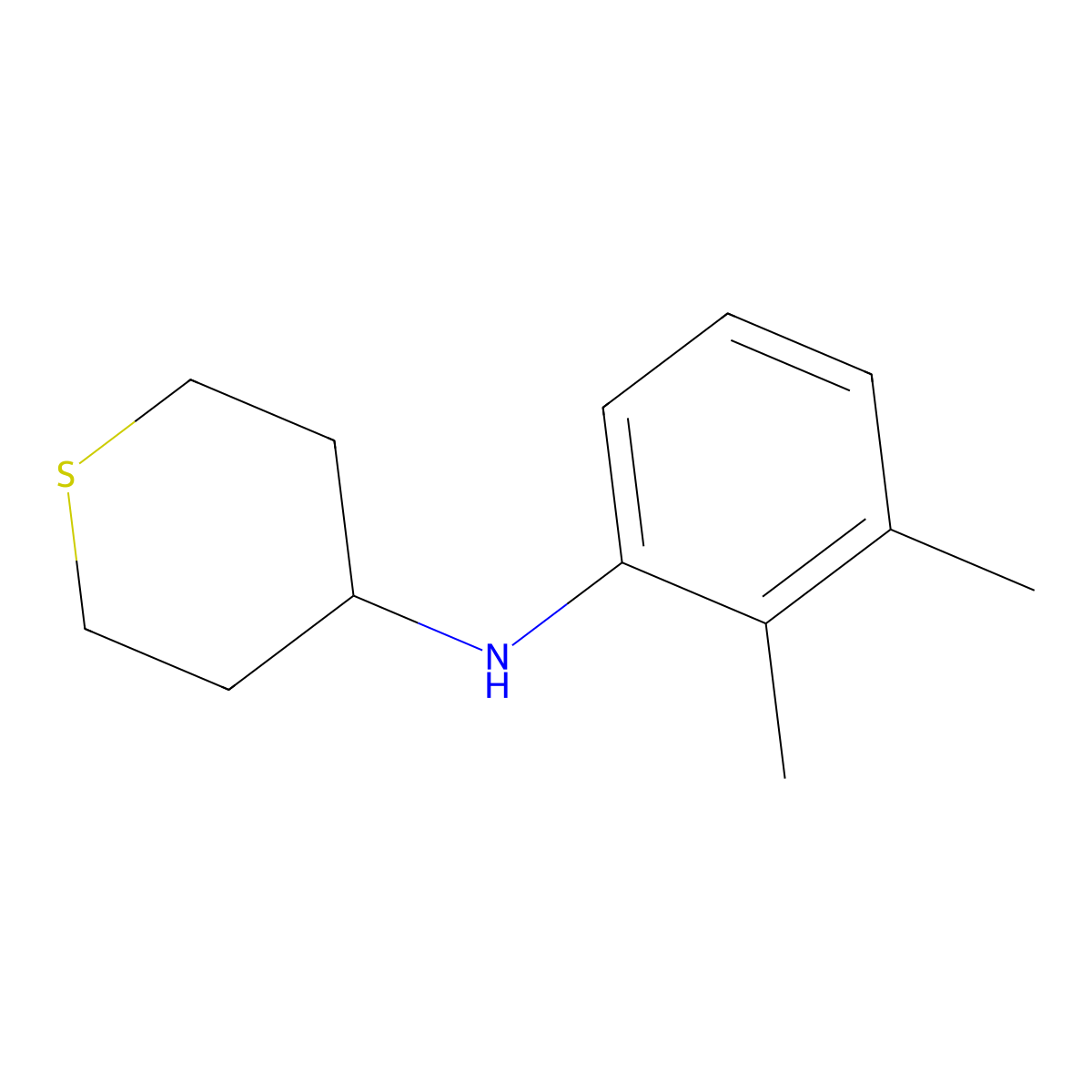 N-(2,3-dimethylphenyl)thian-4-amine molecular structure, CAS 1156600-63-3