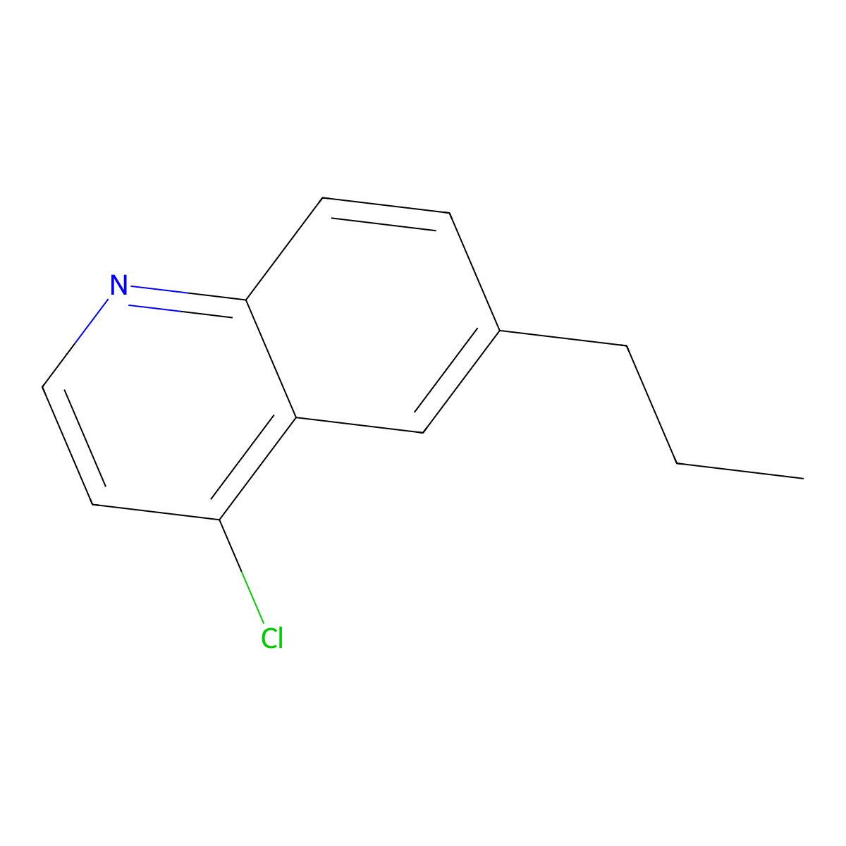 4-Chloro-6-propylquinoline molecular structure, CAS 1156602-03-7