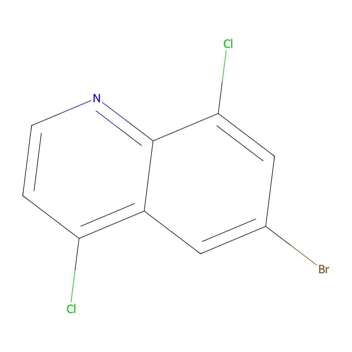 6-Bromo-4,8-dichloroquinoline molecular structure, CAS 1156602-19-5