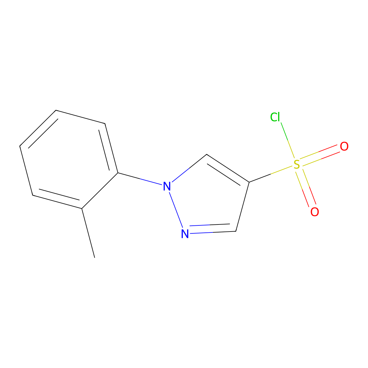 1-(2-Methylphenyl)-1H-pyrazole-4-sulfonyl chloride molecular structure, CAS 1156603-64-3