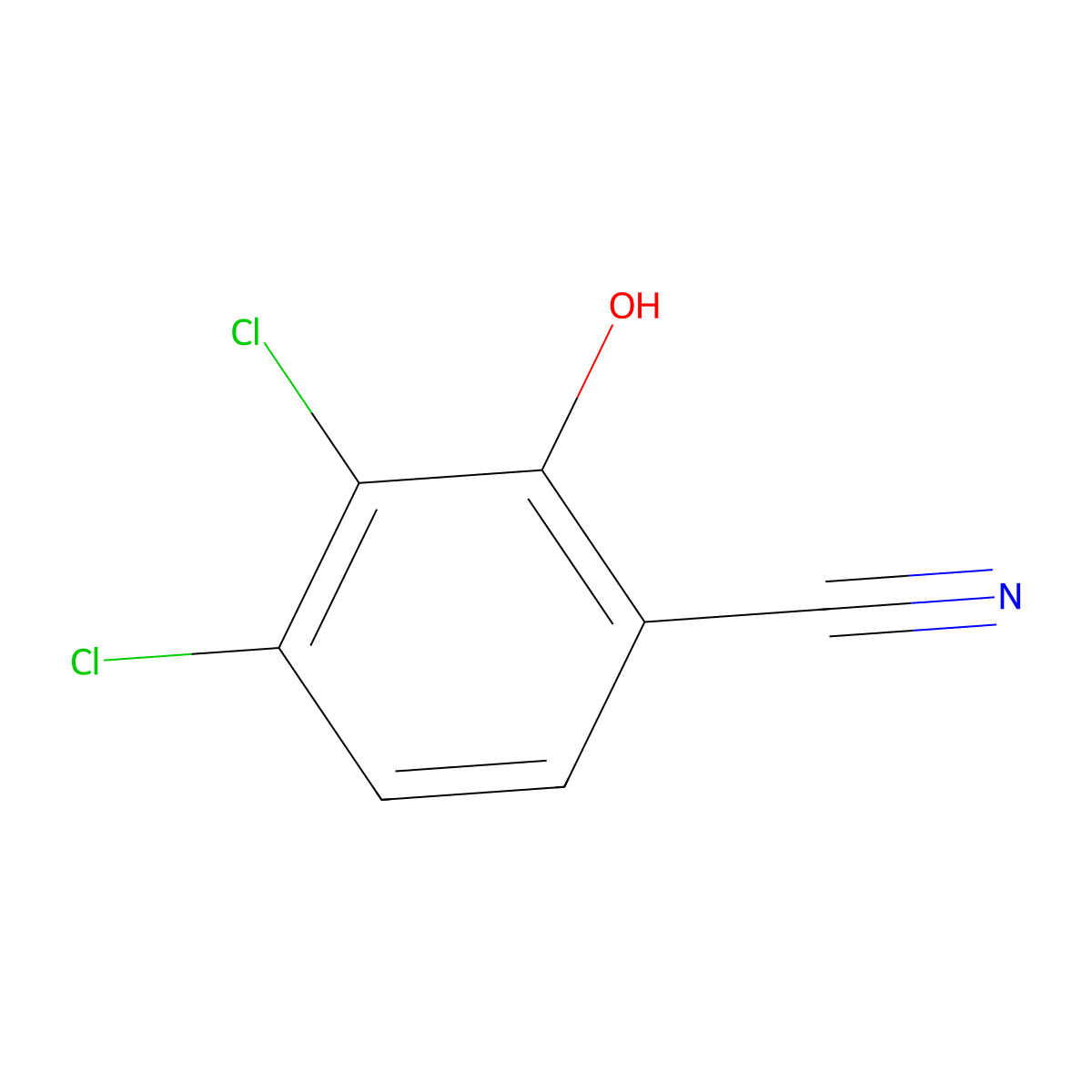 3,4-Dichloro-2-hydroxybenzonitrile molecular structure, CAS 115661-18-2