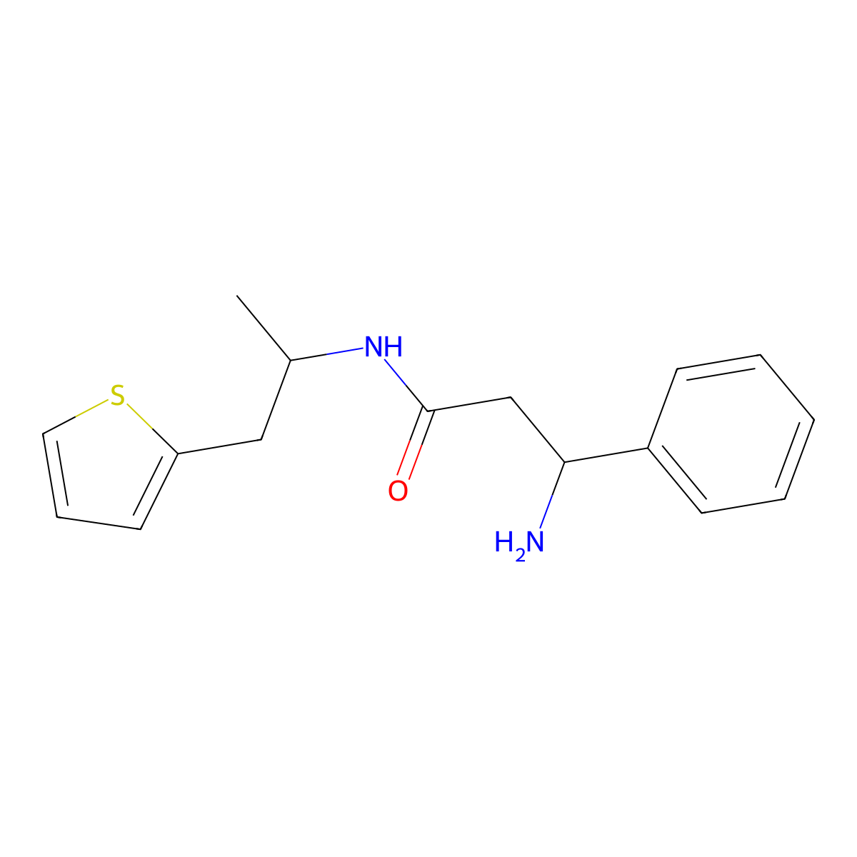 3-Amino-3-phenyl-N-[1-(thiophen-2-YL)propan-2-YL]propanamide molecular structure, CAS 1156622-81-9