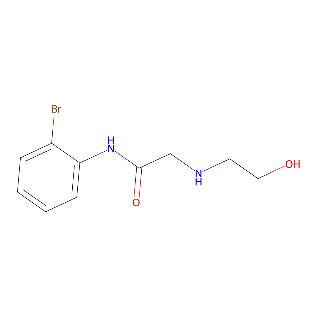 2-(2-Hydroxyethylamino)-N-(2-bromophenyl)acetamide molecular structure, CAS 1156625-85-2