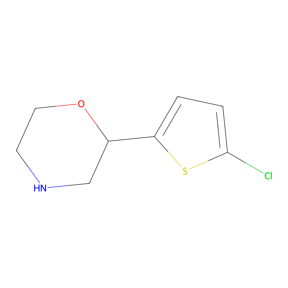 2-(5-Chlorothiophen-2-yl)morpholine molecular structure, CAS 1156626-30-0