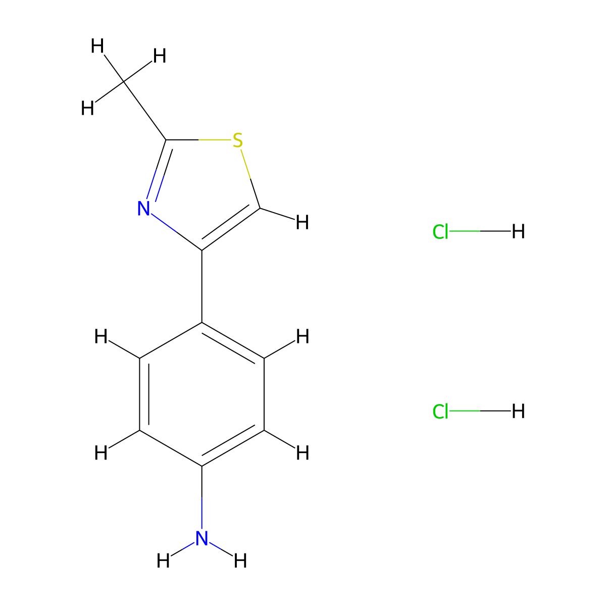 4-(2-Methyl-1,3-thiazol-4-yl)aniline dihydrochloride molecular structure, CAS 1156626-78-6