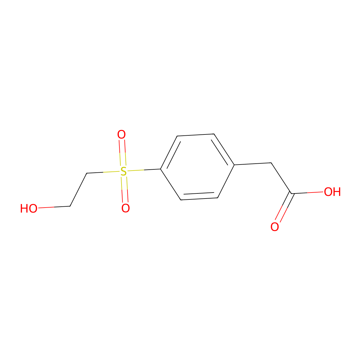2-[4-(2-Hydroxyethanesulfonyl)phenyl]acetic acid molecular structure, CAS 1156632-48-2