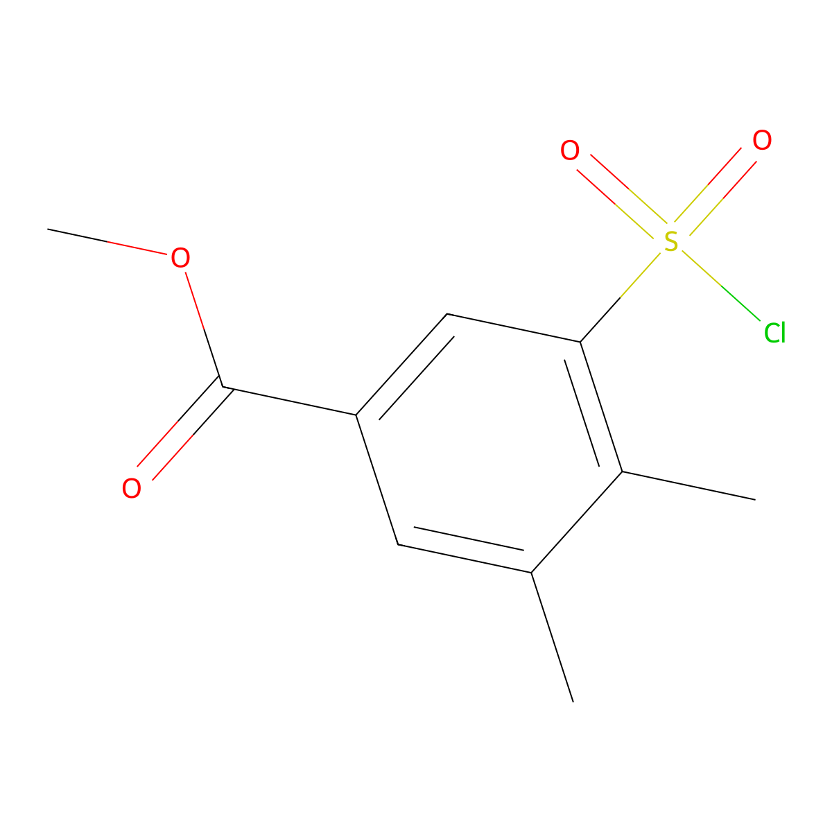 Methyl 3-(chlorosulfonyl)-4,5-dimethylbenzoate molecular structure, CAS 1156634-80-8