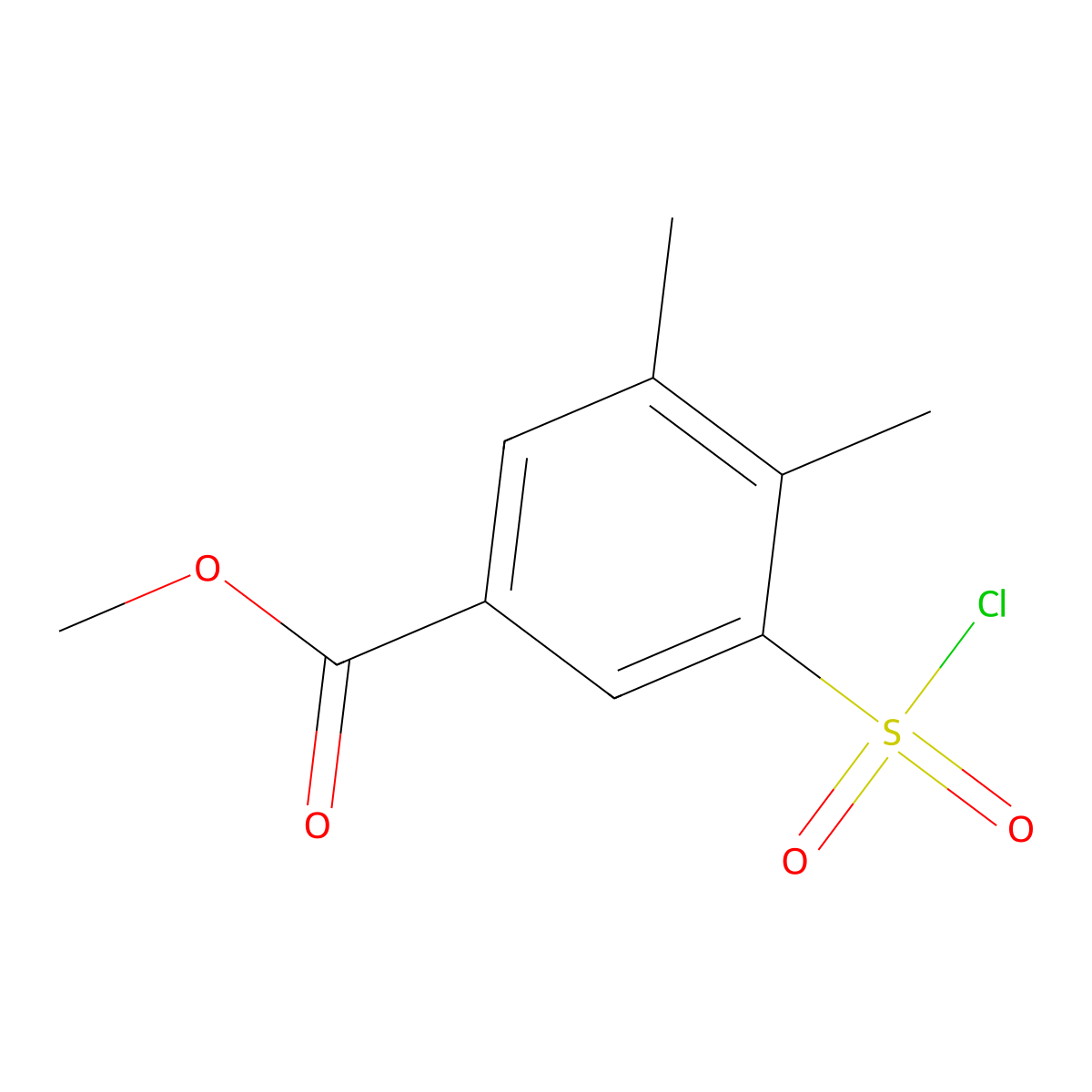 Methyl 3-(chlorosulfonyl)-4,5-dimethylbenzoate molecular structure, CAS 1156634-80-8
