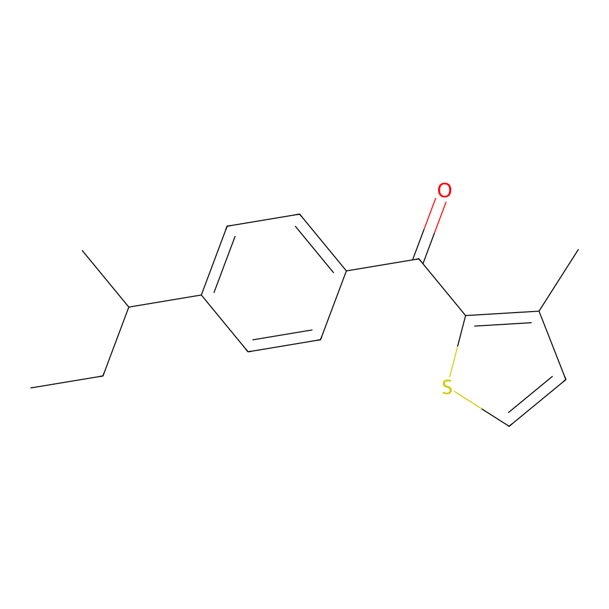 [4-(1-Methylpropyl)phenyl](3-methyl-2-thienyl)methanone molecular structure, CAS 1156634-81-9