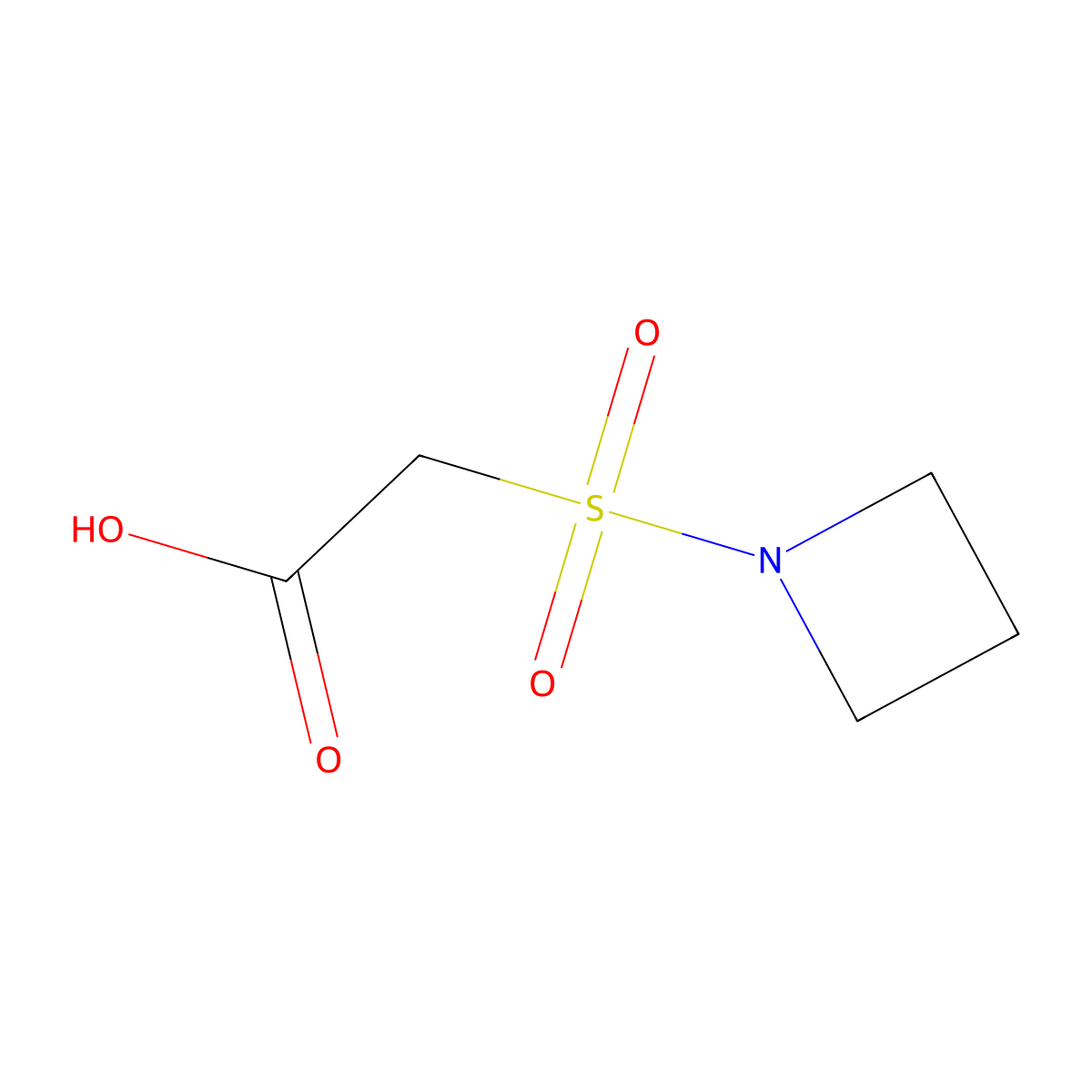 2-(Azetidin-1-ylsulfonyl)acetic acid molecular structure, CAS 1156635-08-3