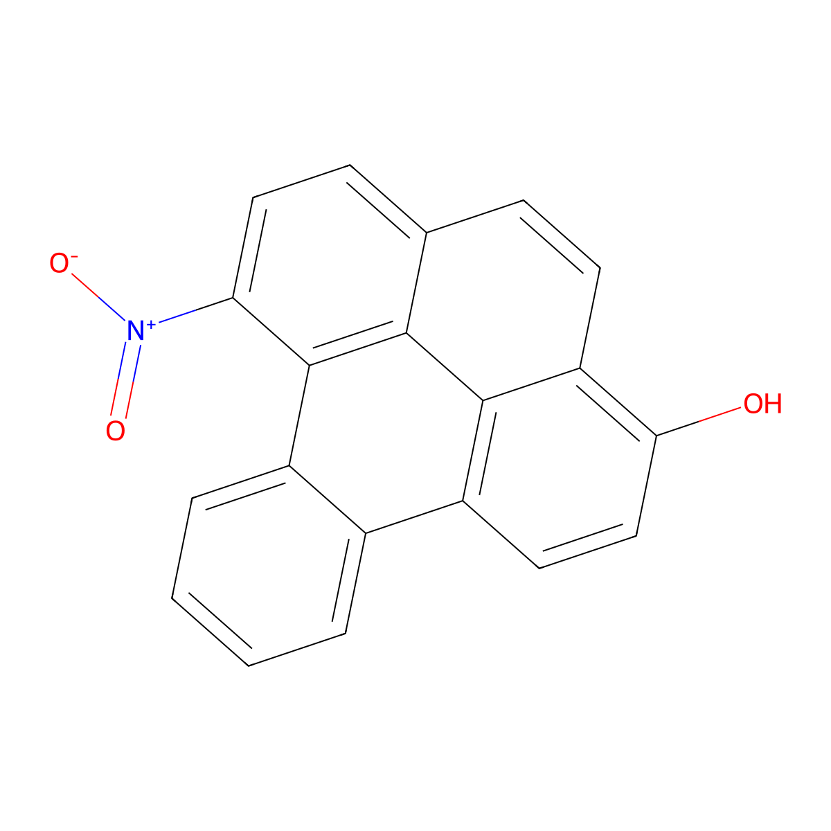 Benzo(e)pyren-3-ol, 8-nitro- molecular structure, CAS 115664-50-1